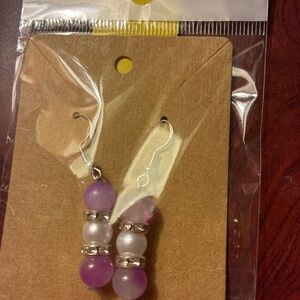 Dangle purple earrings